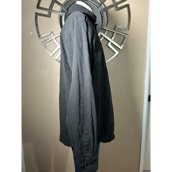 Santa Cruz Skateboard Longsleeve Button Up Shirt Screaming Hand‎ Utility Black - Picture 8 of 16